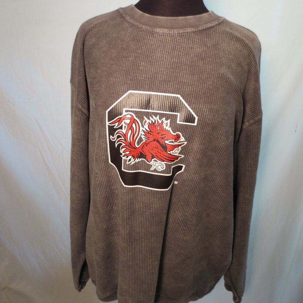 Chicka-D Women's Gray Thermal L/S Gamecocks Shirt - Sz: Medium - Brand New w/Tag